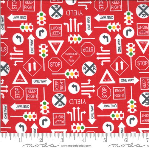 44"  - Moda -  "On the Go" Redlight-  100% Cotton