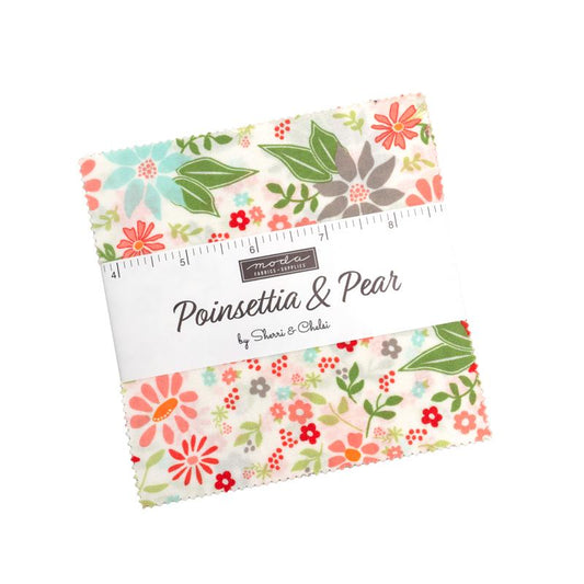 Moda -Charm Pack - "Poinsettia & Pear" -5"x5" -42 pcs