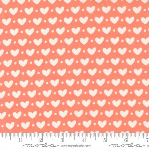 44"  - Moda -  "Sincerely Yours"  - Coral-  100% Cotton