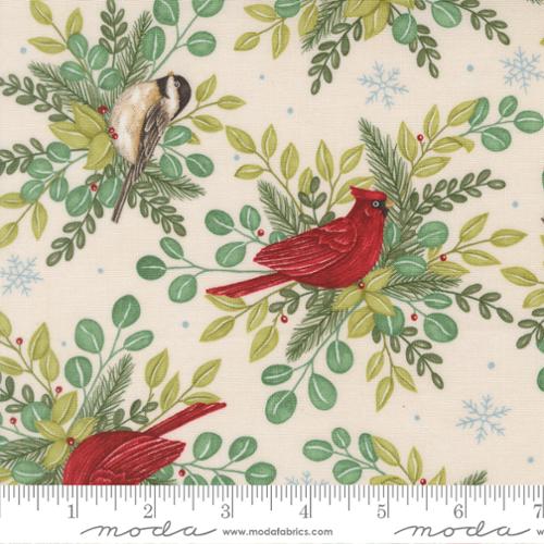44"  - Moda -  "When Snow Falls"  - Winter Birds -  100% Cotton