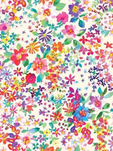 44"  - Moda Fabrics - Wildflowers "Rainbow Blooms" -  100% Cotton