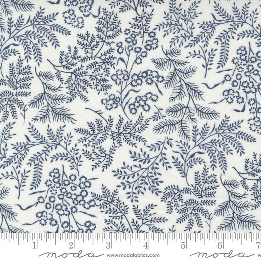 44"  -Moda- Nantucket Summer Cream Navy 55261 21  - 100% Cotton