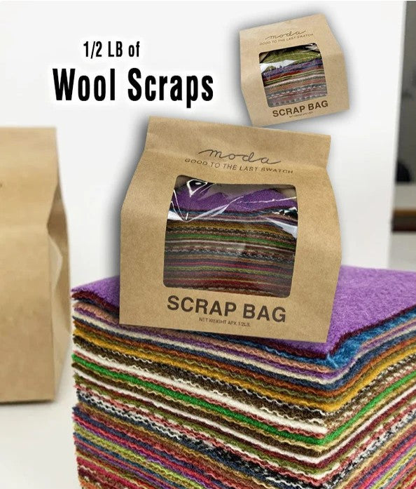 Moda -Wool Scrap Bag - 1/2 lb bag