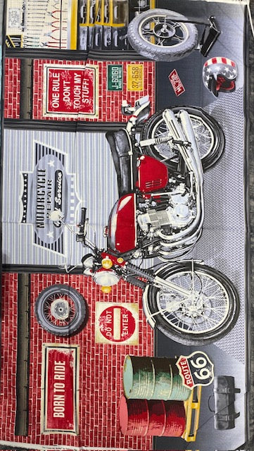Henry Glass Panel - Motorcycle Shop