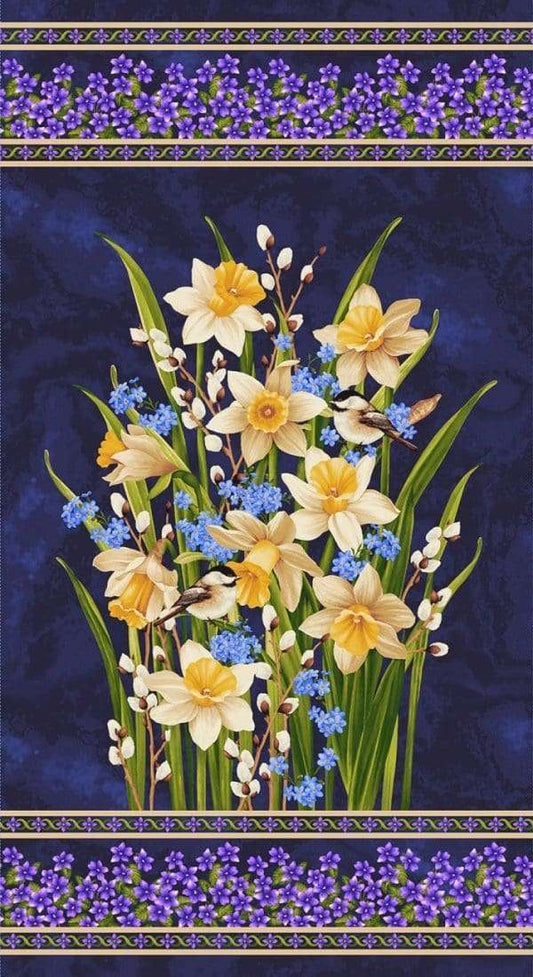"Nature's Affair" Panel - Henry Glass-24x44l-100%-cotton