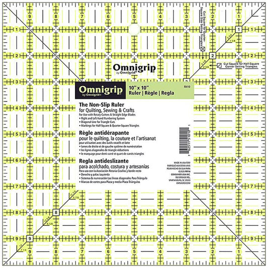 Omnigrip 10"x10" Ruler  for Quilting