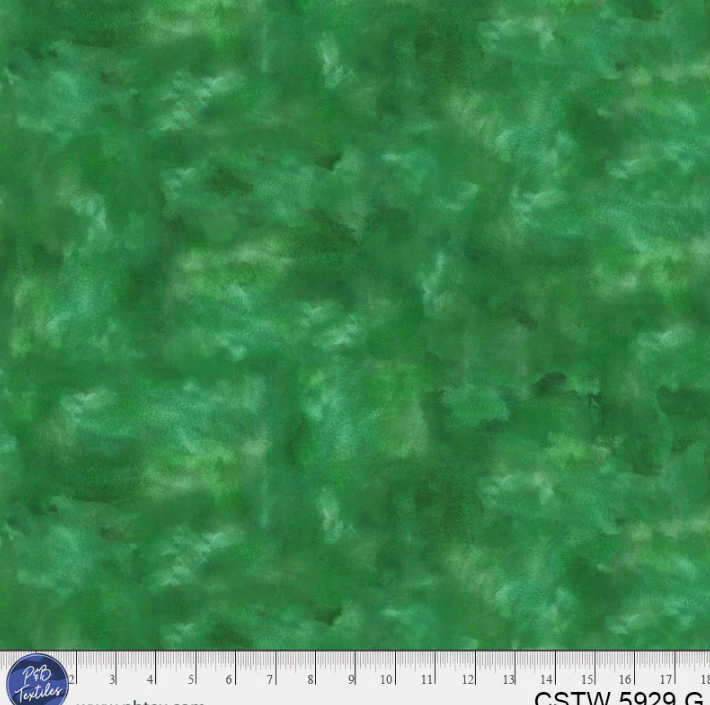 108"  -  P&B Textiles  - "Color Stories"  Green  -  100% Cotton