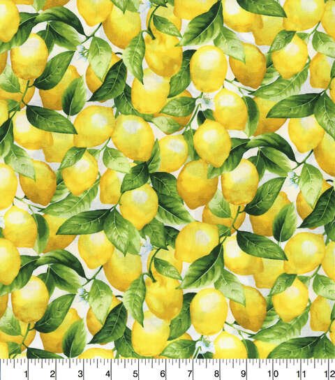 44"- Hi Fashion -"Packed Lemons" - 100% Cotton