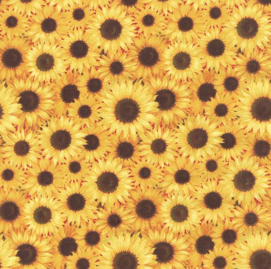 44"-"Packed Sunflowers" - 100% Cotton