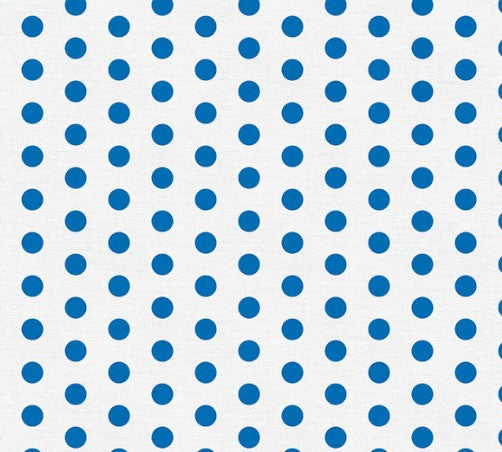 44"  - Paintbrush Studio Fabrics -  "Timeless Dots"  Blue-  100% Cotton