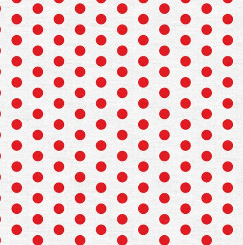 44"  - Paintbrush Studio Fabrics -  "Timeless Dots" Red-  100% Cotton