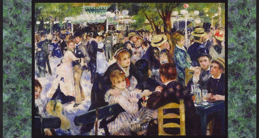 Panel -"Renoir - Ball at the Moulin de la Galette" Robert Kaufman 24"x 44"- 100% Cotton