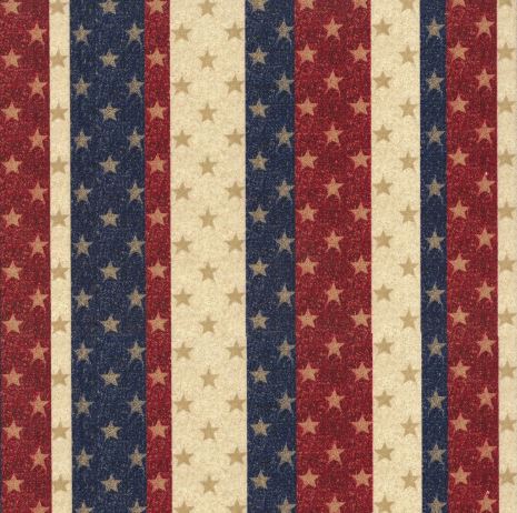 44"-"Heart of America" - Stars and Stripes - Patriotic -100% Cotton