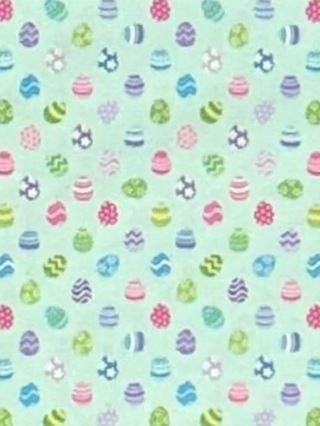 44"-"Patterned Eggs" - Easter - 100% Cotton