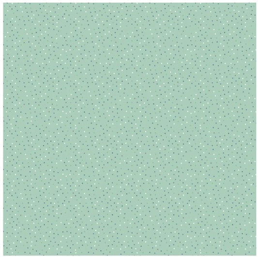44" Poppie Cotton -  Country Confetti  - "Sea Glass Mint" -  100% Cotton