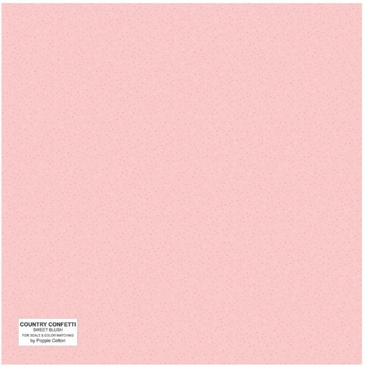 44" Poppie Cotton -  Country Confetti  - "Sweet Blush Pink" -  100% Cotton