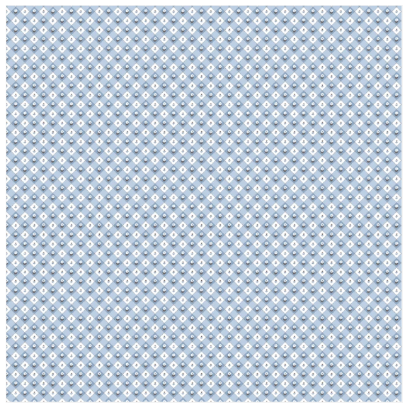 44" Poppie Cotton -"Checkered Apron"- Blue - 100% Cotton