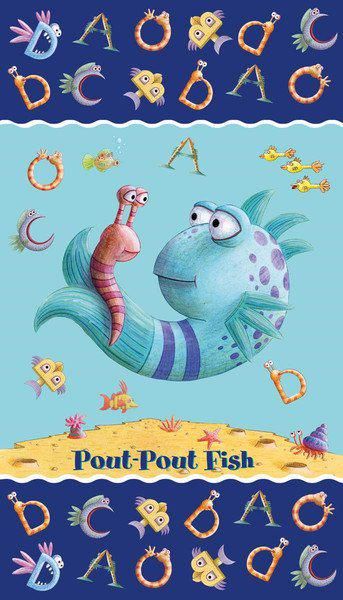 Panel -"Pout Pout Fish"  -  22"x 44"- 100% Cotton