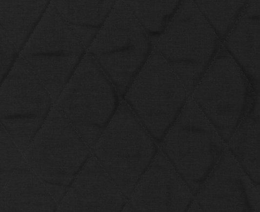 42" - Pre Quilted Fabric - Black - 100% Cotton with 100% Poly Batting