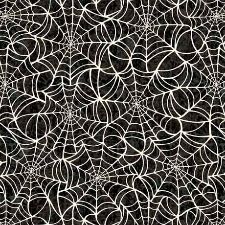 108"  - QT Fabrics-  " Creepsville"  Black -  100% Cotton