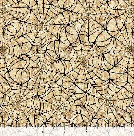 108"  - QT Fabrics-  " Creepsville"  Yellow -  100% Cotton