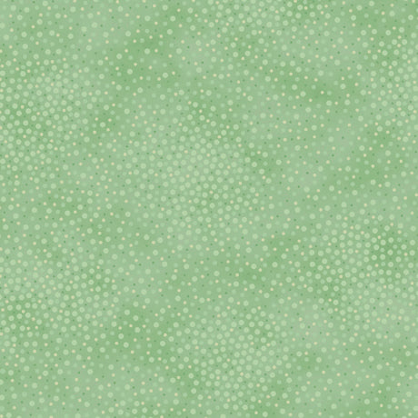 44"  - QT Fabrics-  " Spotsy"  Green -  100% Cotton