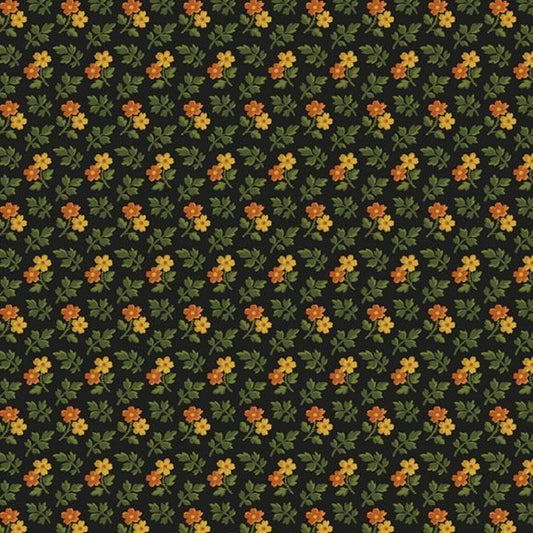 44"-Marcus - "Double Daisy" - Black- 100% Cotton
