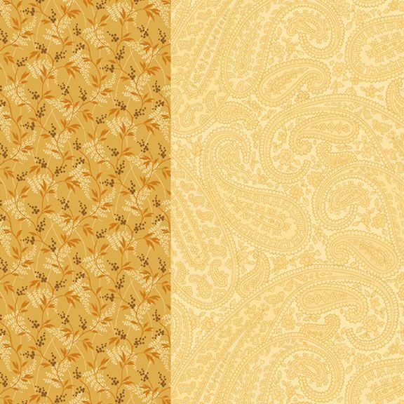 44"  -  Marcus Fabrics - "Kathleens Story"  Yellow  -  100% Cotton