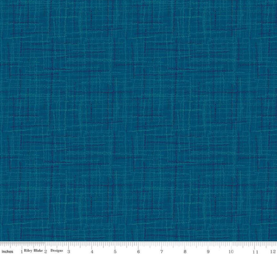 44"  - Riley Blake - "Grasscloth - Denim" -  100% Cotton