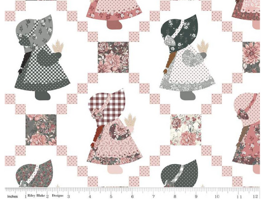 108"  - Riley Blake -  " Sunbonnet Sue"  A Walk On The Prarie -  100% Cotton