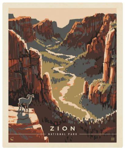 Panel -Riley Blake - "Zion National Park" - 100% Cotton