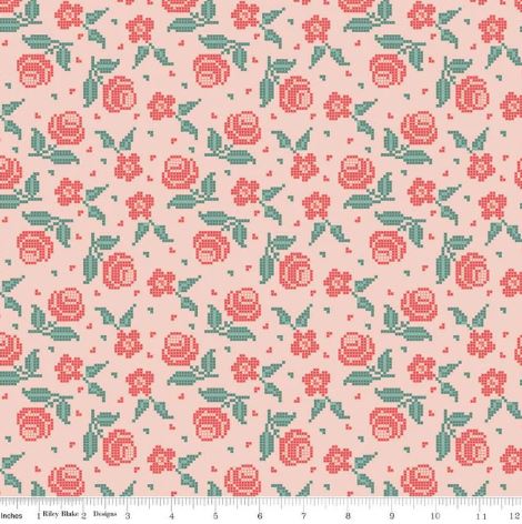 44"- Riley Blake - "Afternoon Tea - Pink" - 100% Cotton