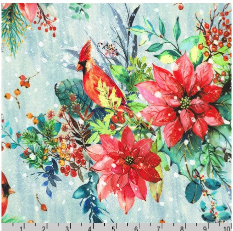 44"  - Robert Kaufman -  "Festive Delight"  - Winter -  100% Cotton
