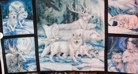 Panel -"Winter's Majesty"  - Robert Kaufman -  24"x 44"- 100% Cotton