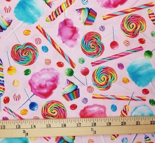 44"  - "Rainbow Candy - Mixed" - 100% Cotton