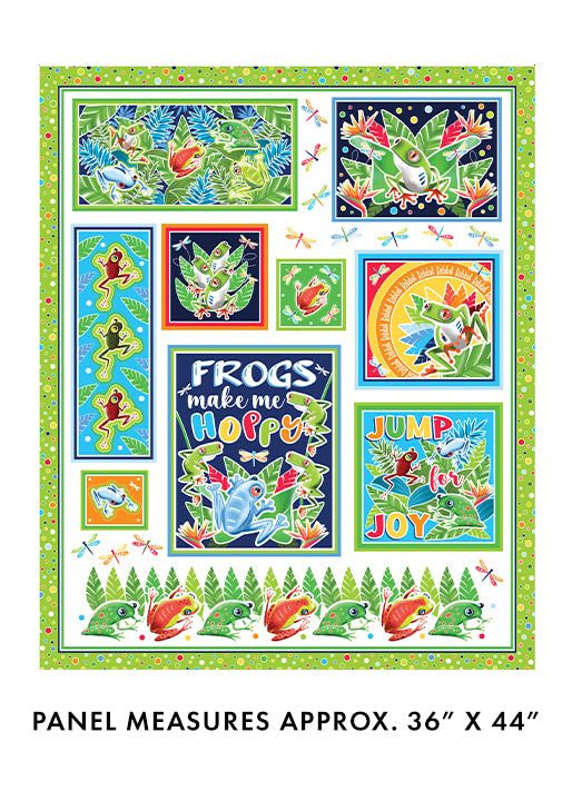 44"  - Benartex  -  "Rainforest Glow Panel"  -  100% Cotton