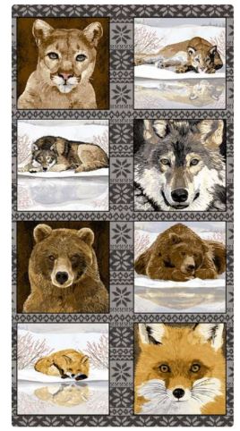 Panel -"Reflections"  -  24"x 44"- 100% Cotton