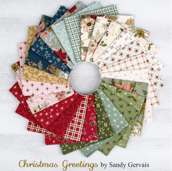 Riley Blake -Fat Quarter Bundle - "Christmas Greetings -18"x 21" -24 pcs