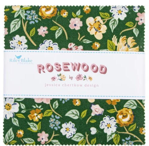 Riley Blake -Charm Pack - "Rosewood" -5"x 5" -42 pcs