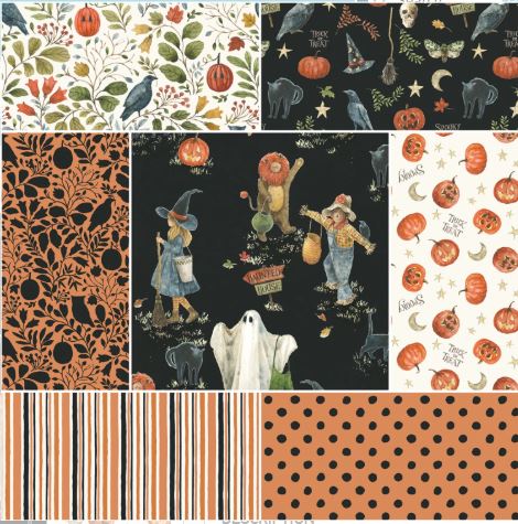 Riley Blake - "Trick or Treat" 1 Yard Cuts Bundle , 7pcs