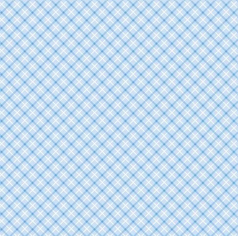 44"-Riley Blake "Special Delivery" Blue Plaid  -100% cotton
