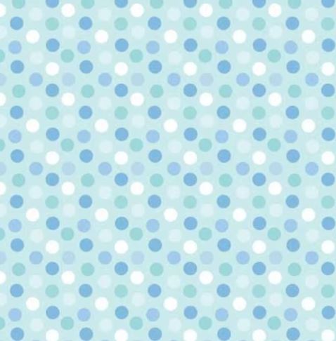 44"Riley Blake Special Delivery "Blue Polka Dots"  -100% cotton