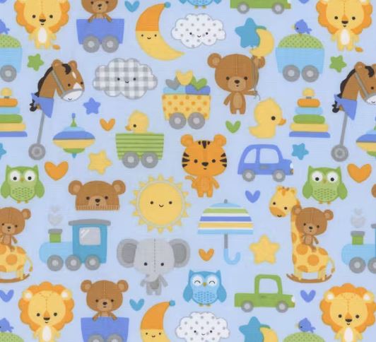 44"-Riley Blake "Special Delivery"  Toys - Animals   -100% cotton