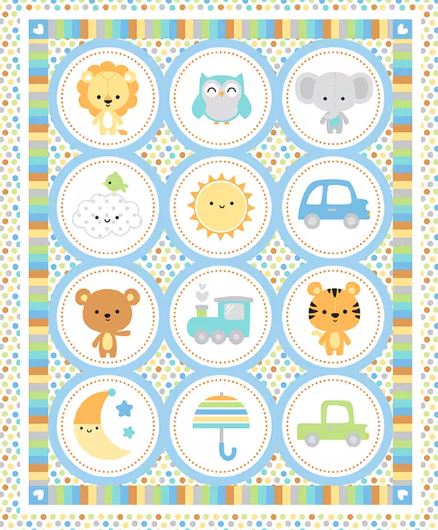 Riley Blake-"Special Delivery" panel 36"x43"-100%cotton