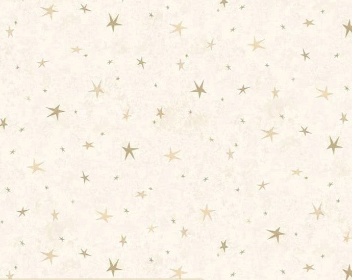 44"  - Henry Glass-  " Seeing Stars"  Cream -  100% Cotton
