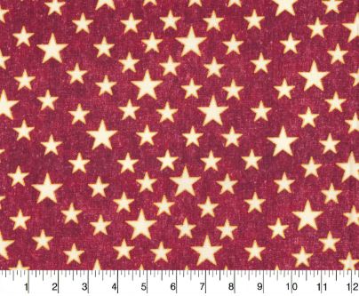 44"-Stars on Red Texture Glitter-100% cotton