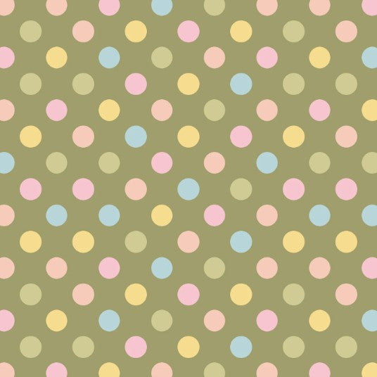 44"  - Studio e -  "Artichoke Polka Dot" -  100% Cotton