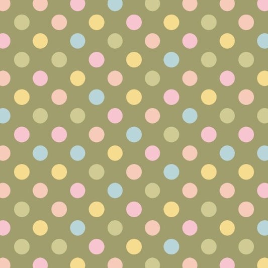 44"  - Studio e -  "Artichoke Polka Dot" -  100% Cotton
