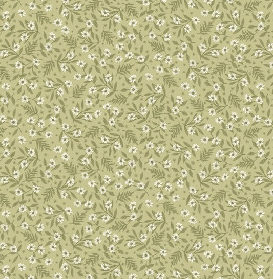 44"  - Studio e -  "Dusty Green Daisy" -  100% Cotton