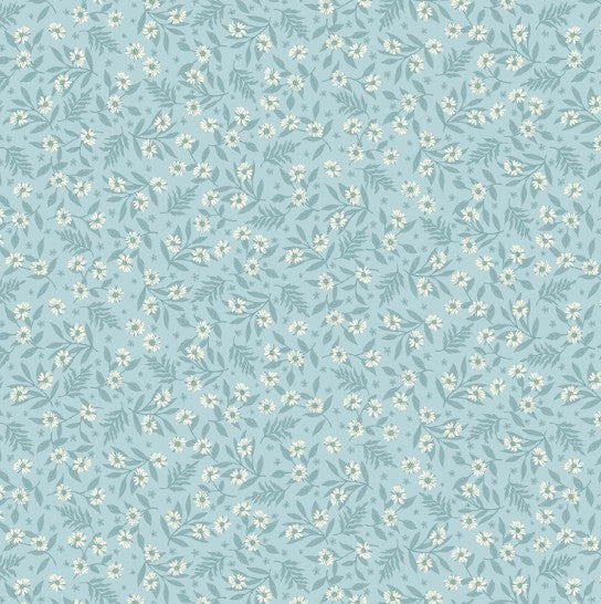 44"  - Studio e -  "Serene Blue Daisy" -  100% Cotton